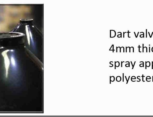 Industrial valves coated with spray polyurethane